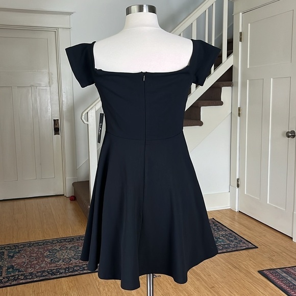 LULUS Off-the-Shoulder Skater Dress in Black NWT Size Medium - Picture 8 of 14